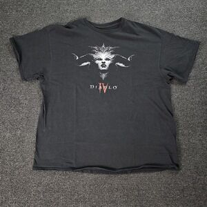 Diablo 4 IV Promo Shirt Mens 2XL Blizzard Black Lilith Graphic Print Lilith